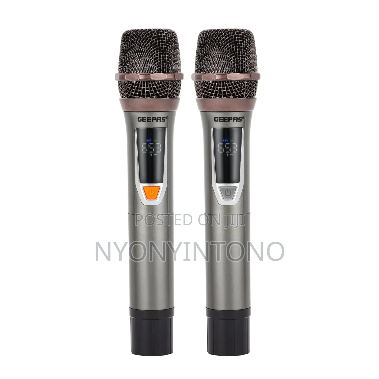 Geepas Dual Uhf Rechargeable Wireless Microphones Gmp15915