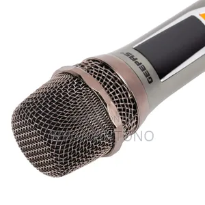 Geepas Dual Uhf Rechargeable Wireless Microphones Gmp15915