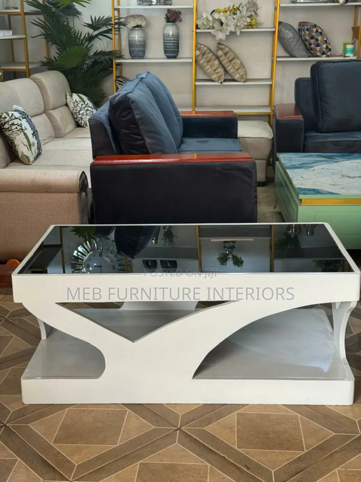 Center Table With Glass on Top