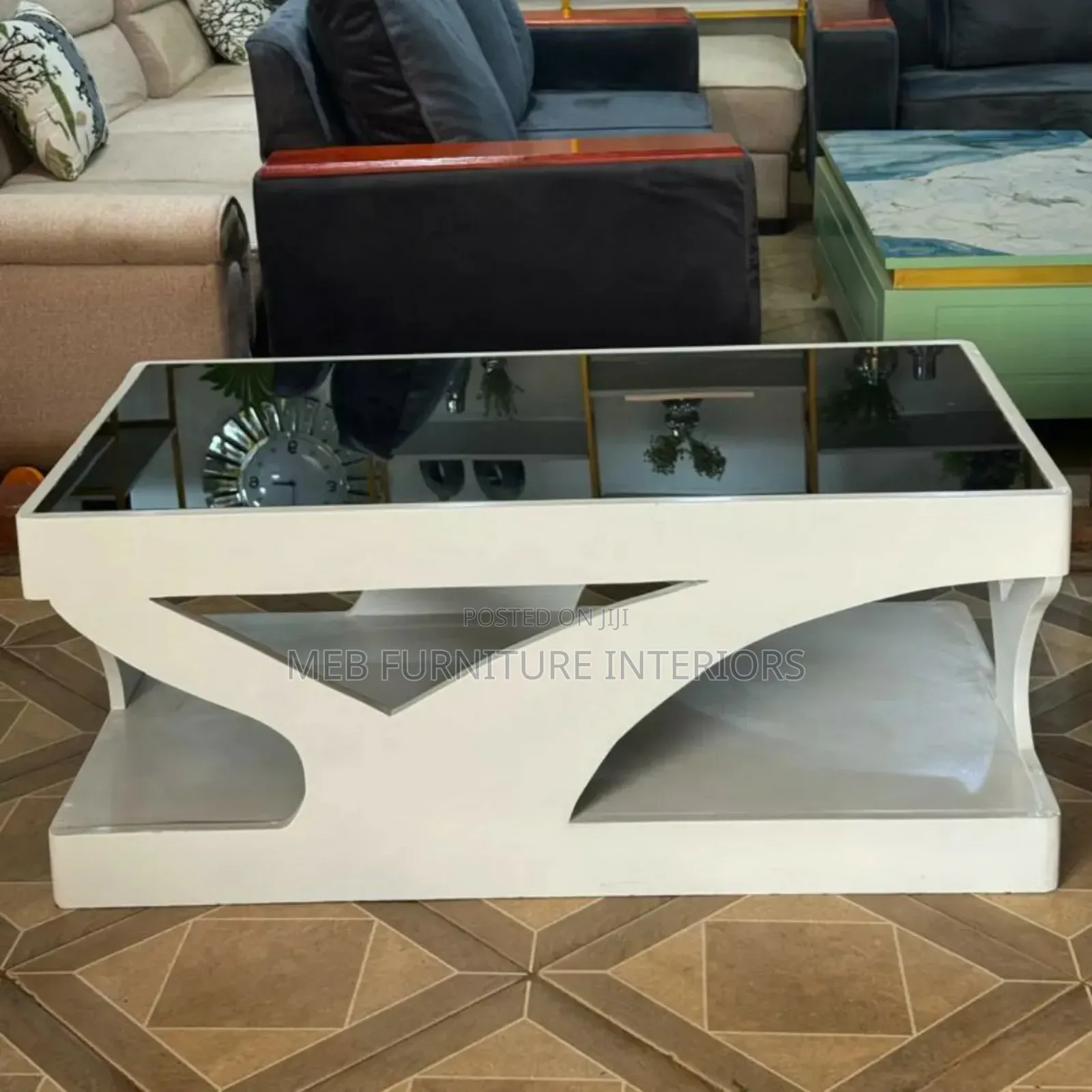 Center Table With Glass on Top