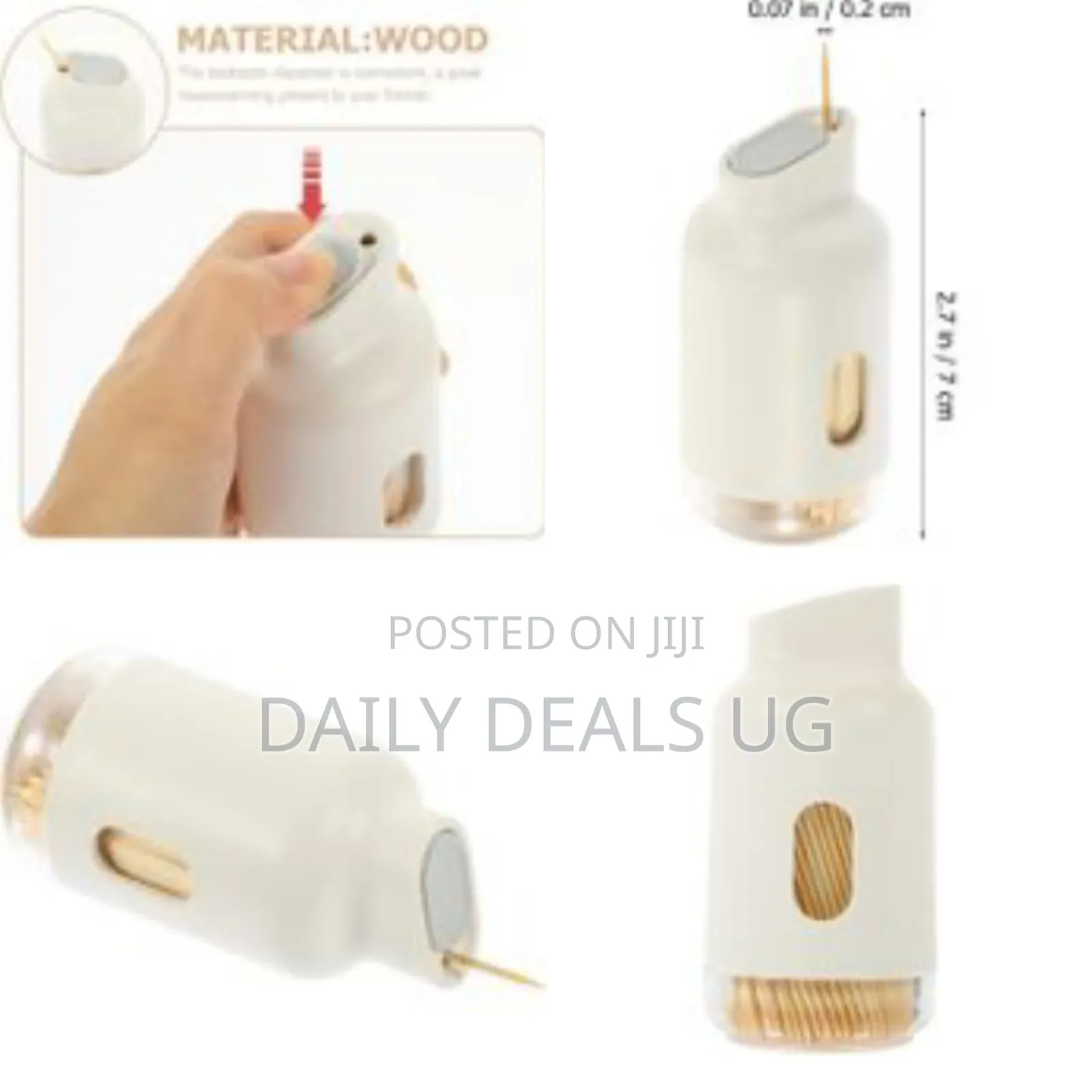 1pc Wooden Toothpicks Tabletop Toothpick Holder Daily Toothpick