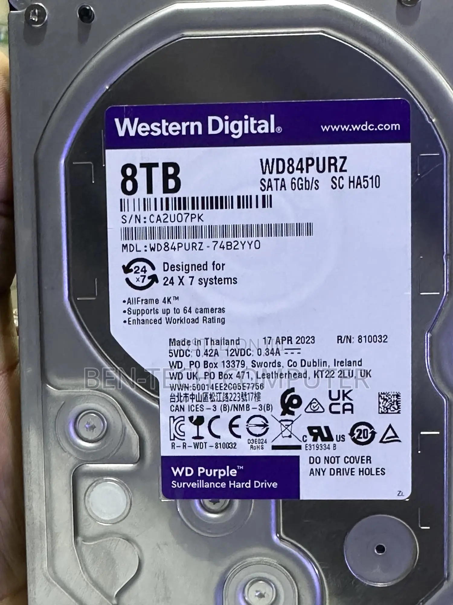 8tb (Terabytes) Hard Disk Surveillance