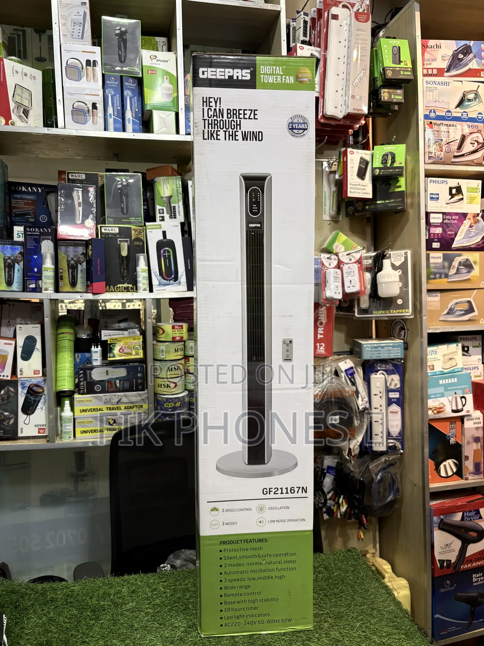 Geepas Digital Tower Fan, Model Gf21167n.