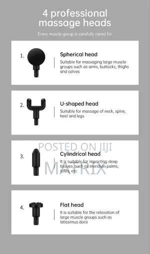 Muscle Relax Massage Gun With 4 Changeable Heads for Body Pain​
