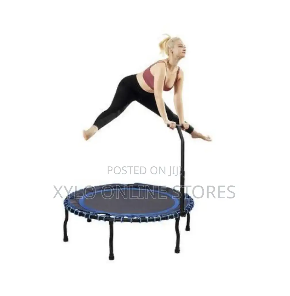Round Mini Fitness Trampoline Rebounder With Handles