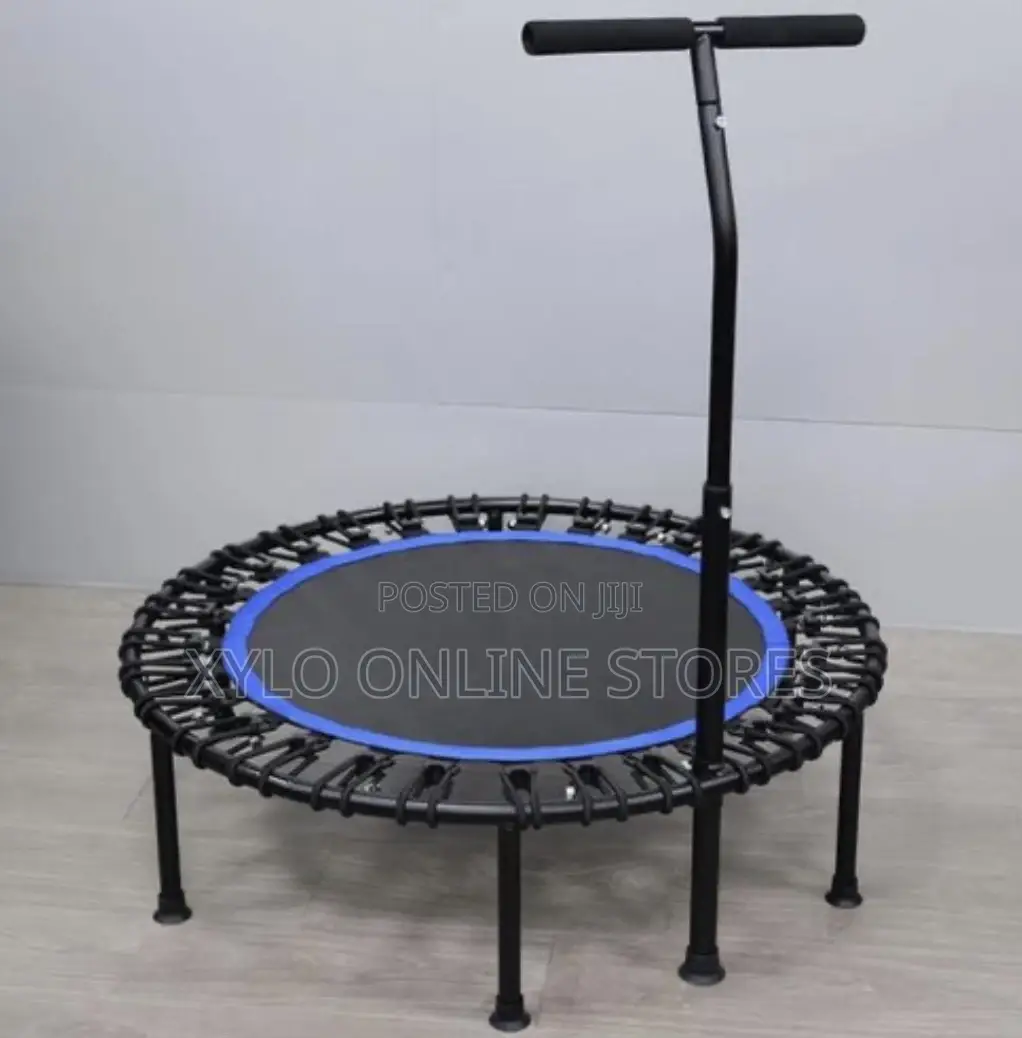 Round Mini Fitness Trampoline Rebounder With Handles