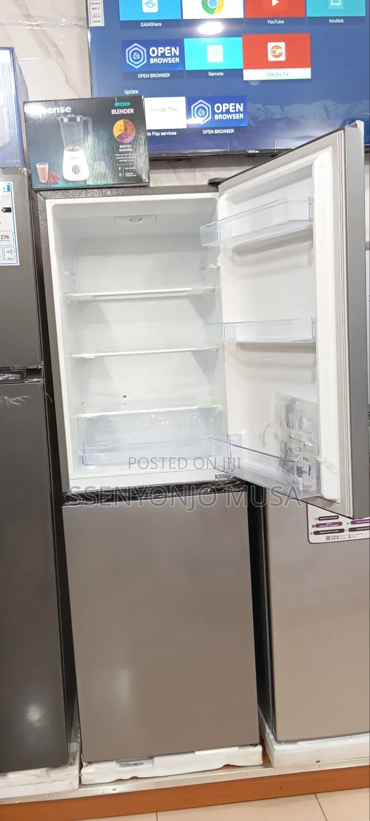 SPJ 389l Double Door Bottom Freezer Refrigerator – Inox | Led Display.