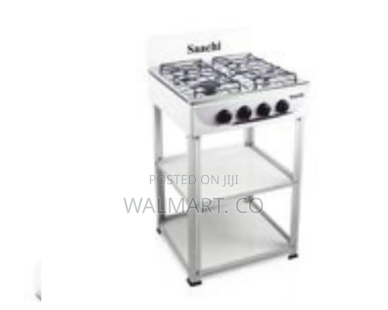 Saachi 4 Burner Gas Stove With 2 Shelves Stand
