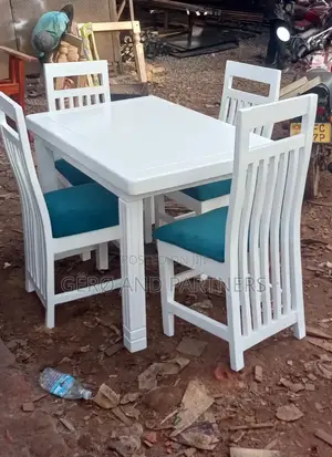 White Four Seater Dining Table