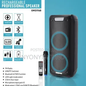 Geepas Professional Rechargeable Speaker With Microphone Gsm11168
