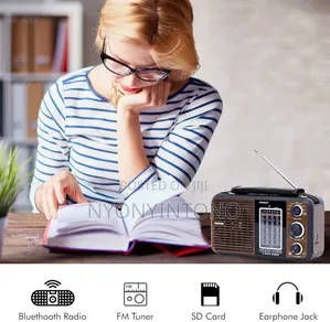 Geepas Rechargeable 8band Radio With Usb Port Bluetooth