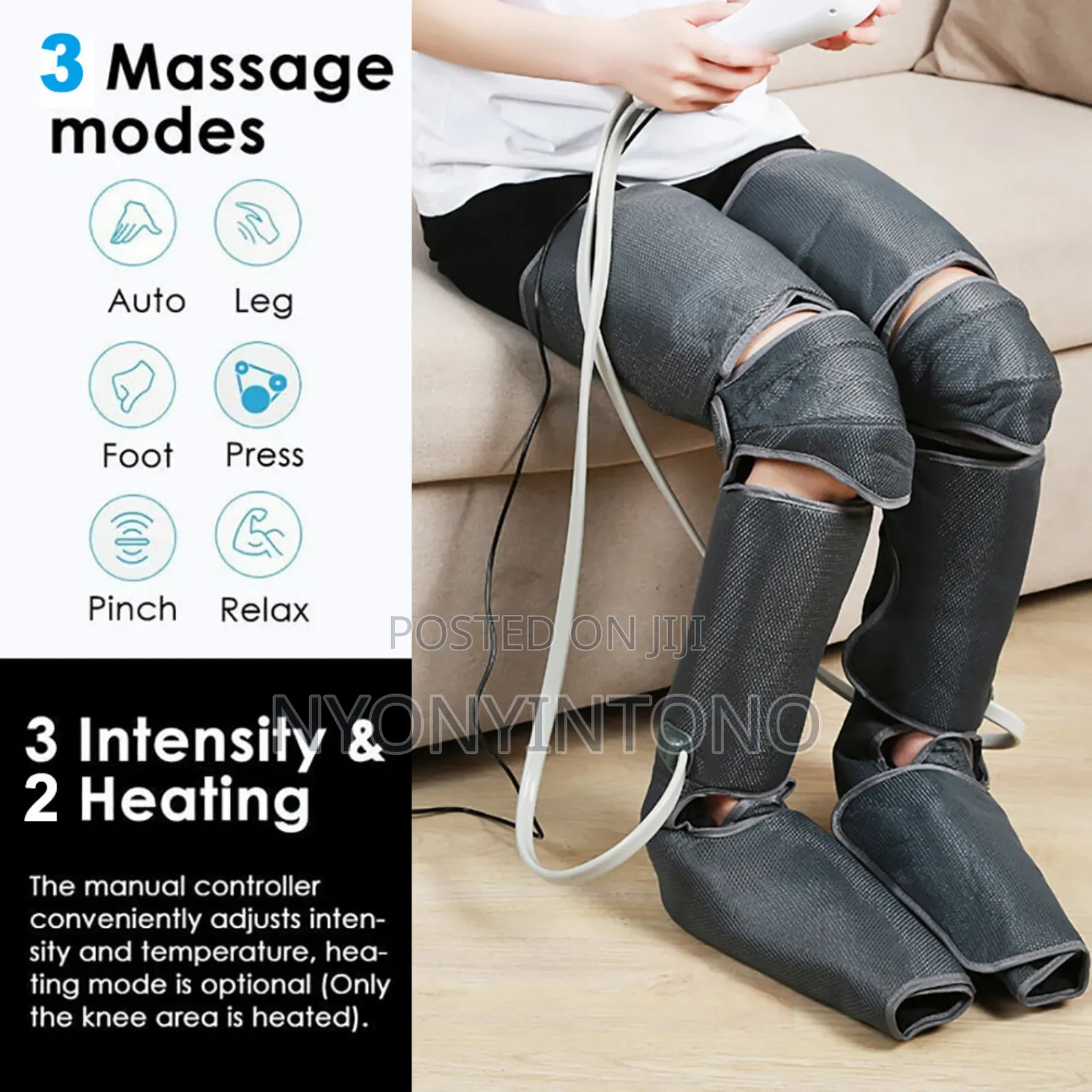 Geepas 3-in-1 Foot, Calf Thigh Massager With 6modes Gm86096 Uk