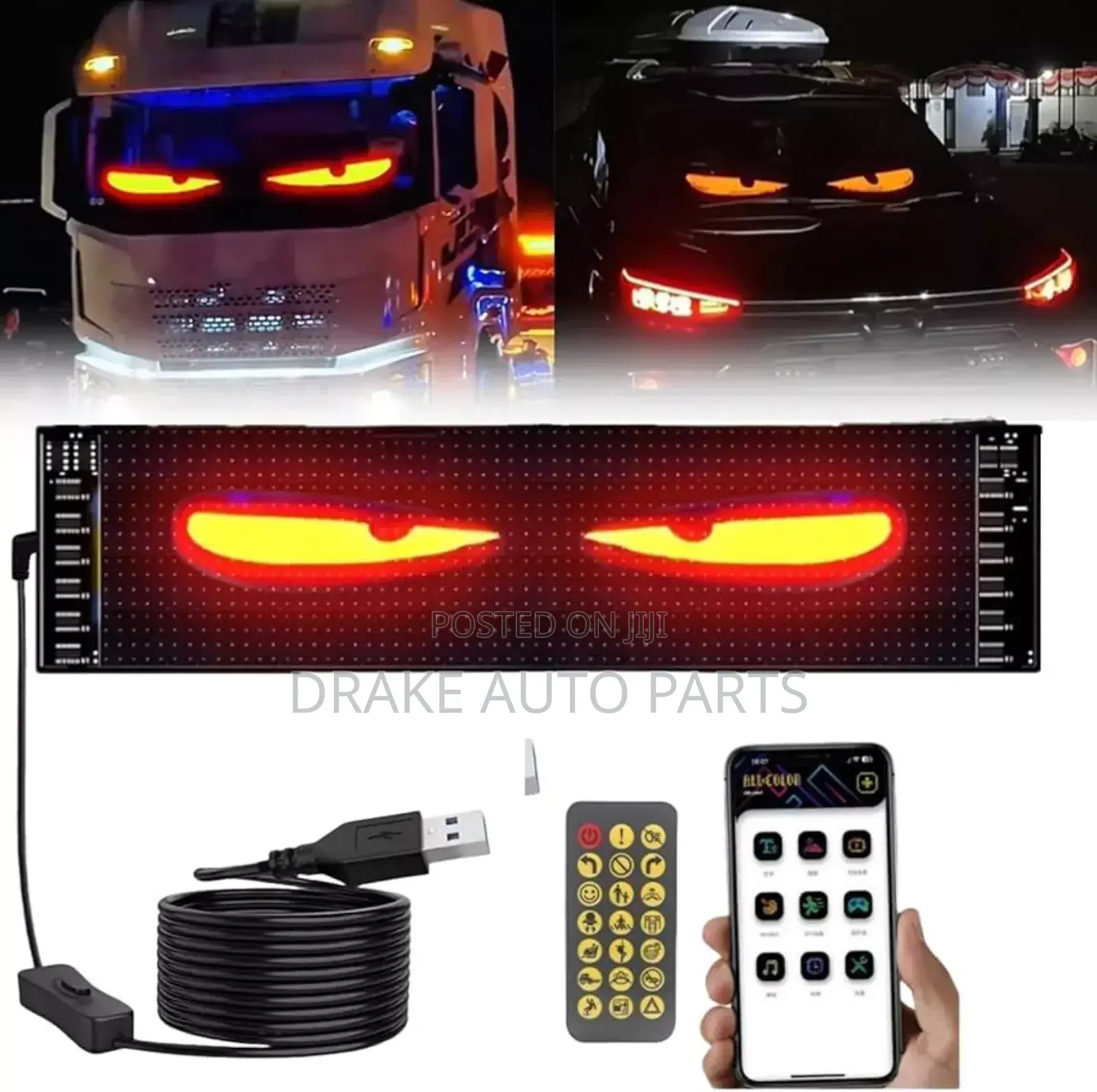 Led Devil Eyes Sticker for Big Trucks