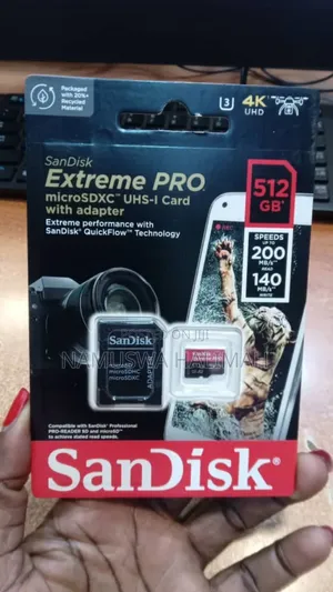 Sandisk Extreme Pro Microsdxc Uhs-i Card With An Adapter