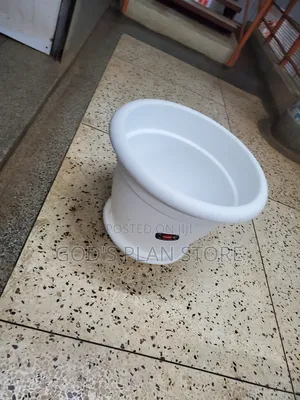 White Cello 40litres Plastic Flower Pots