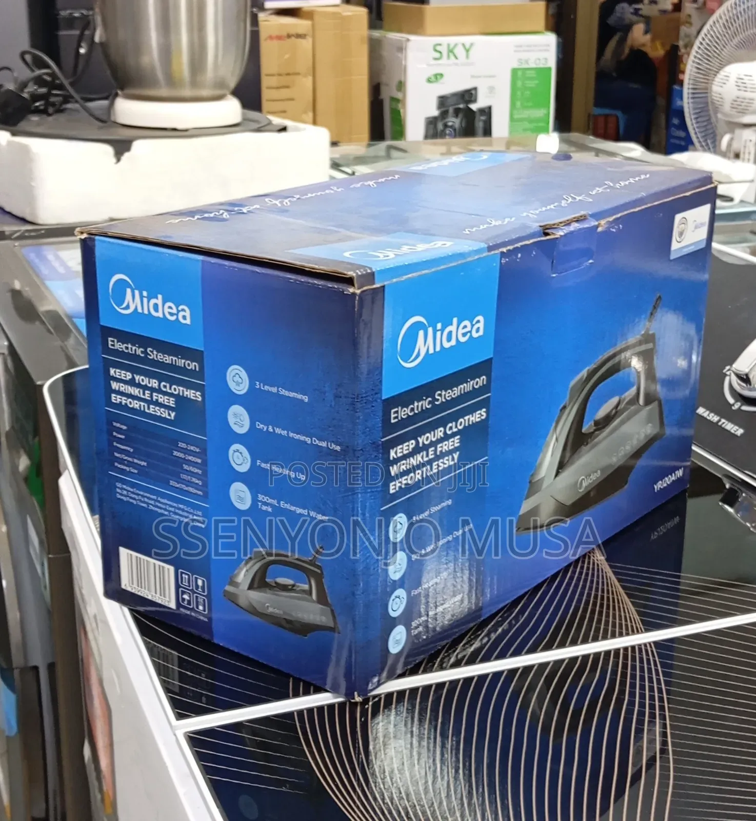 Midea Electric Steam Iron 2400w – Fast Heating, 3-Level Steaming, Dry.
