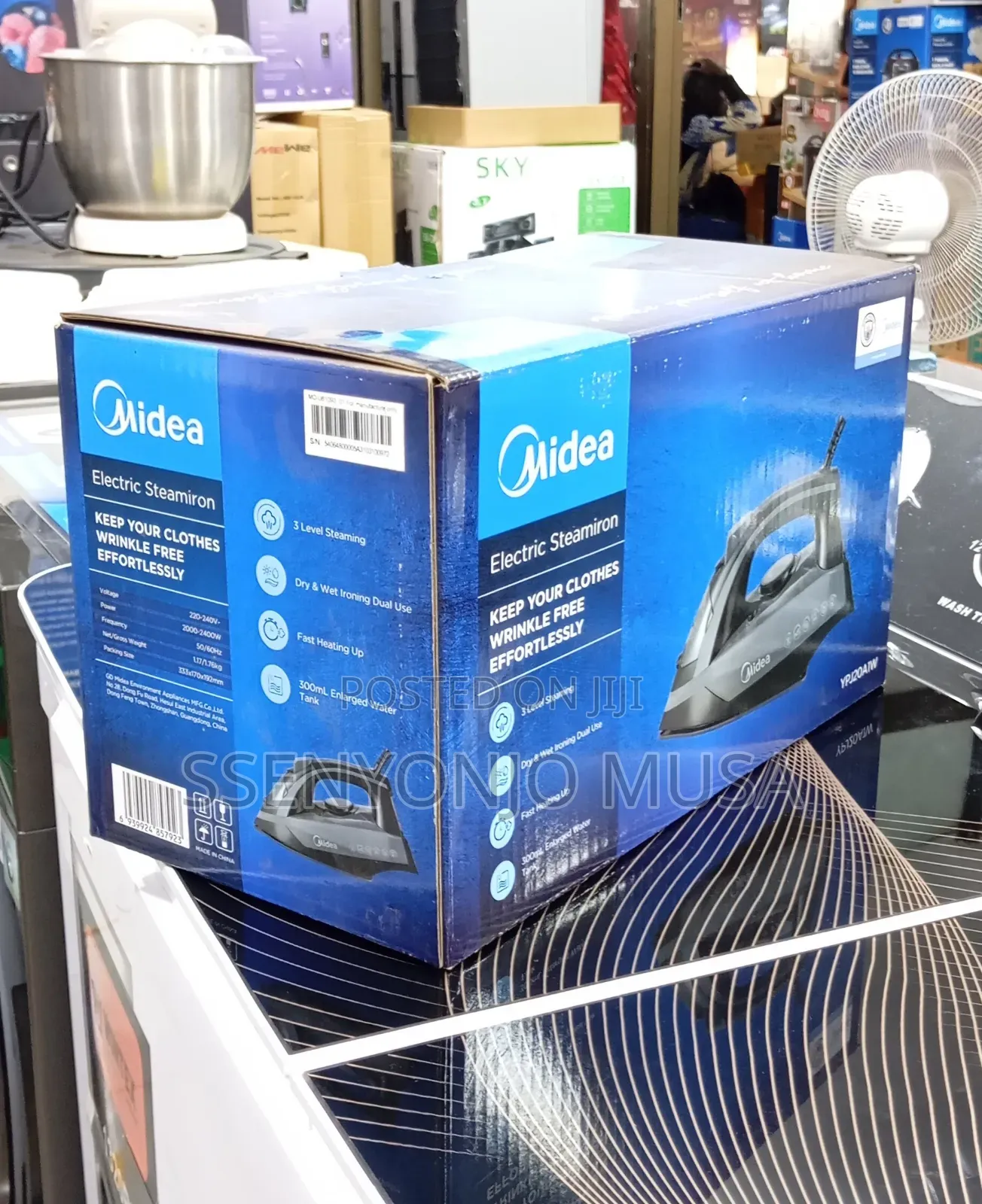 Midea Electric Steam Iron 2400w – Fast Heating, 3-Level Steaming, Dry.
