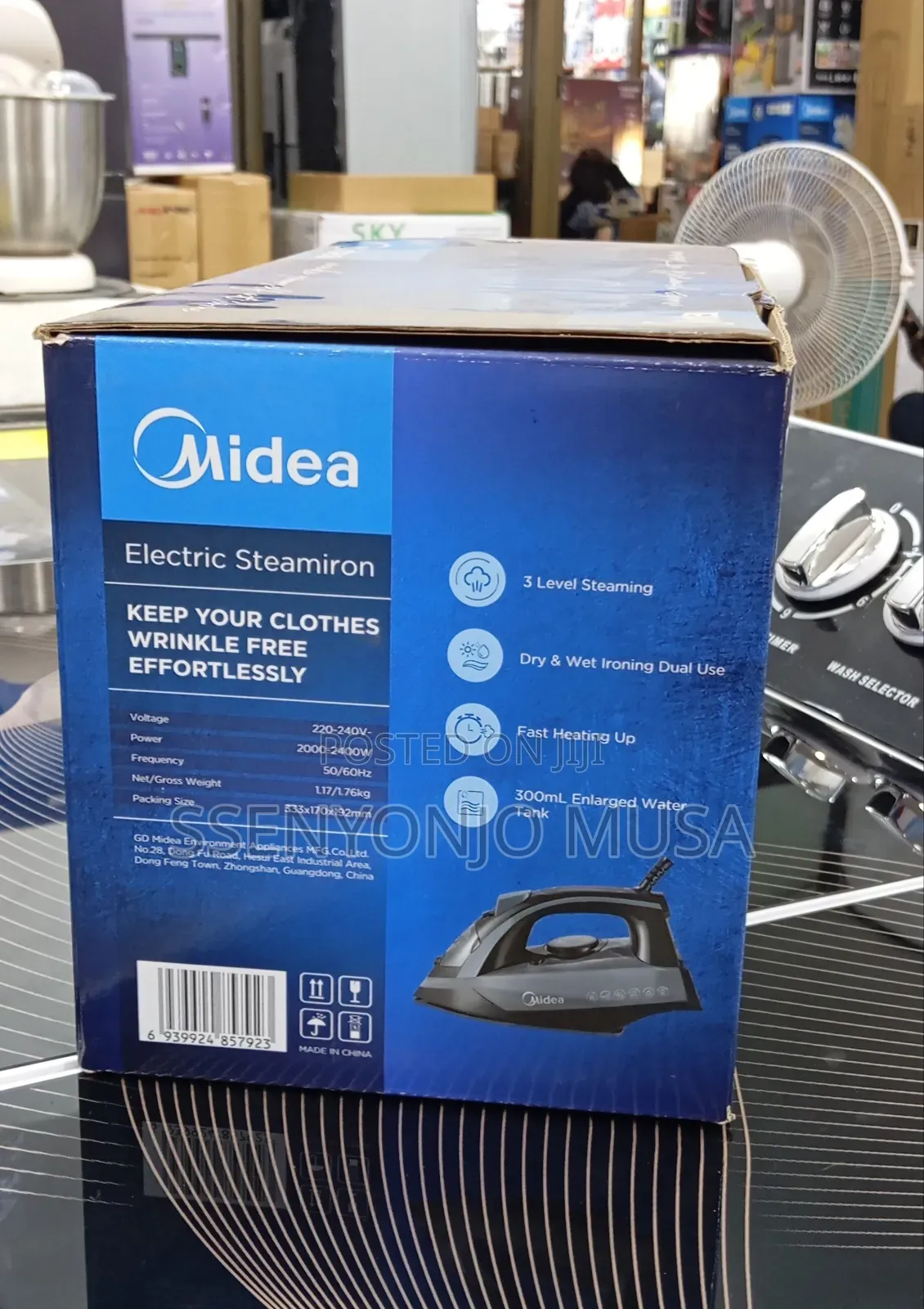Midea Electric Steam Iron 2400w – Fast Heating, 3-Level Steaming, Dry.