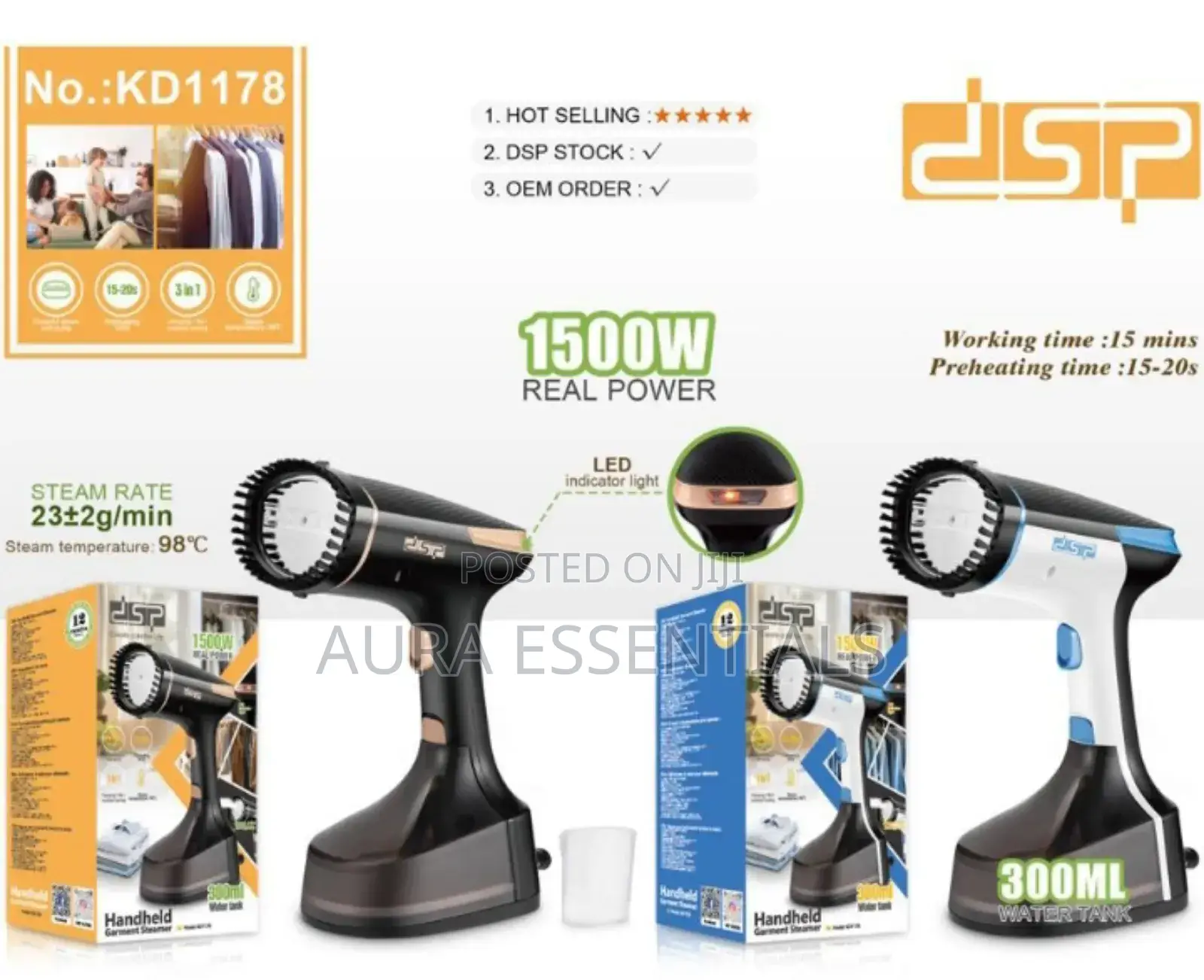 DSP Kd1178 Handheld Garment Steamer