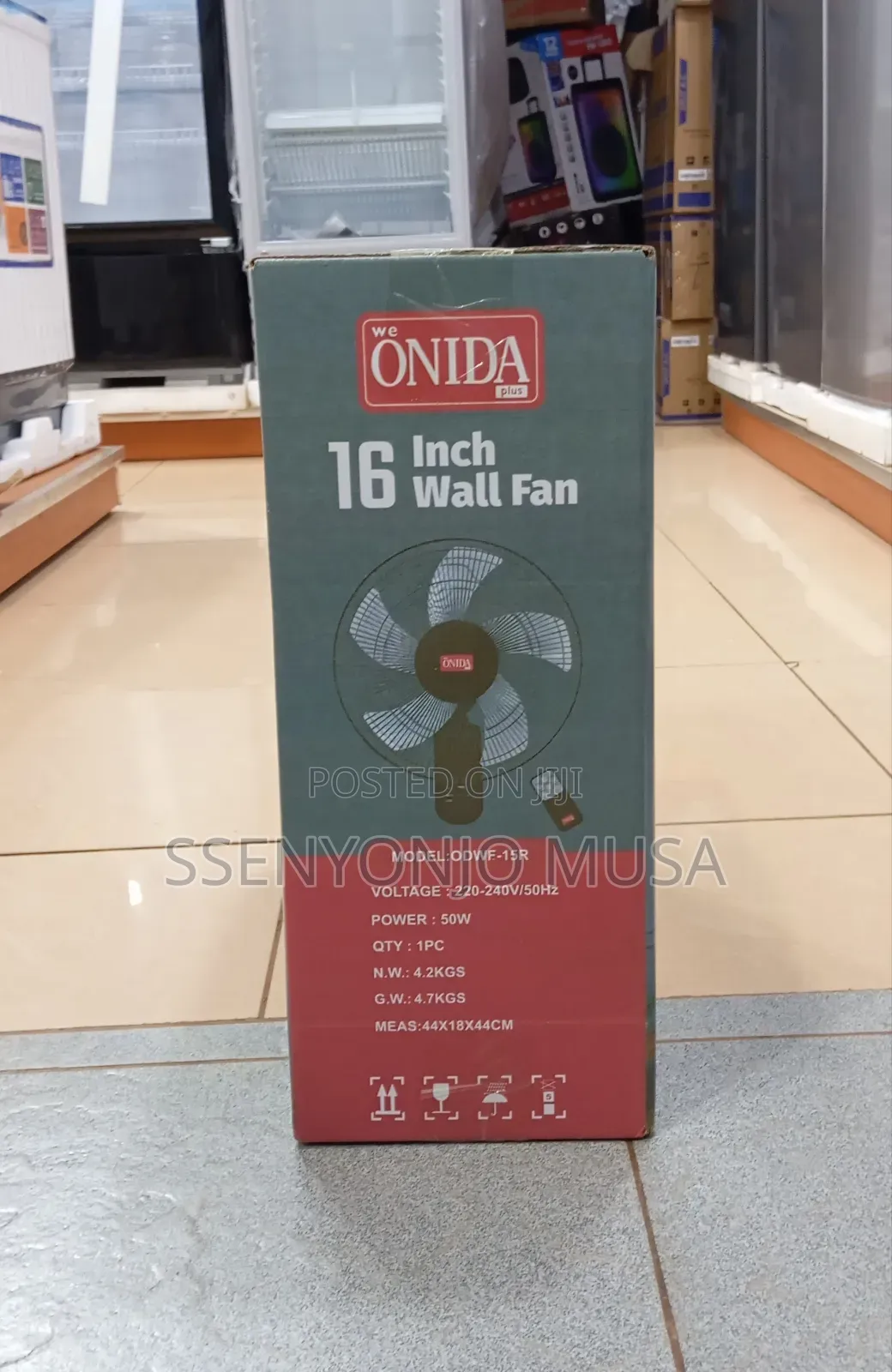 Onida Plus 16-Inch Wall Fan With Remote Control – 50w Powerful Motor,.