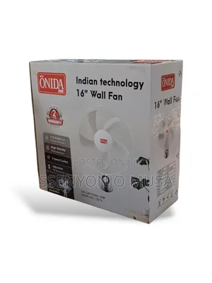 Onida 16-Inch Wall Fan – 50w Powerful Motor, Adjustable Speed.
