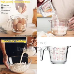 350ml Glass Measuring Cup, 1 1/3-Cup Tempered Glass Liquid Measuring
