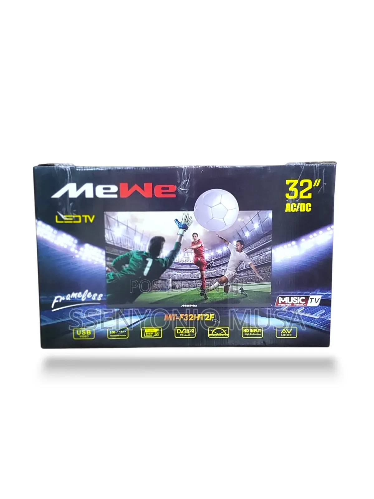 Mewe Mt-F32ht2f 32" Frameless Led Tv - Ac/Dc, Music Woofer-