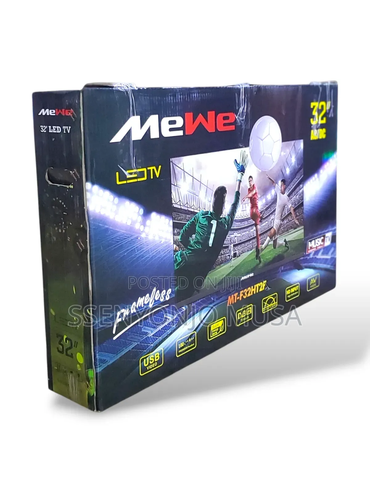 Mewe Mt-F32ht2f 32" Frameless Led Tv - Ac/Dc, Music Woofer-