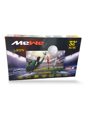 Mewe Mt-F32ht2f 32" Frameless Led Tv - Ac/Dc, Music Woofer-