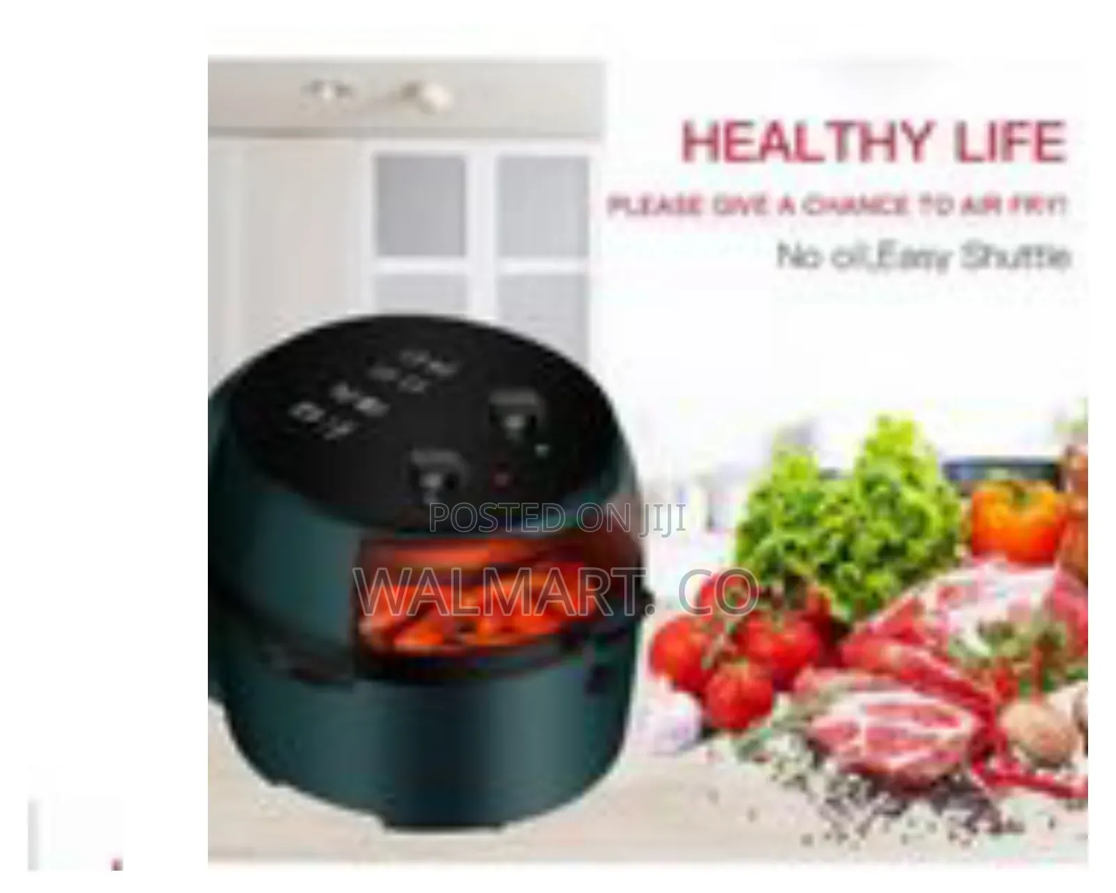 8litres Oil Free Stainless Steel Hot Air Fryer With Non Stick Basket