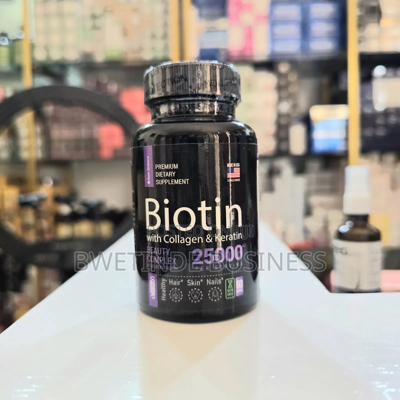Biotin Collagen Keratin Hair Growth Support Supplement