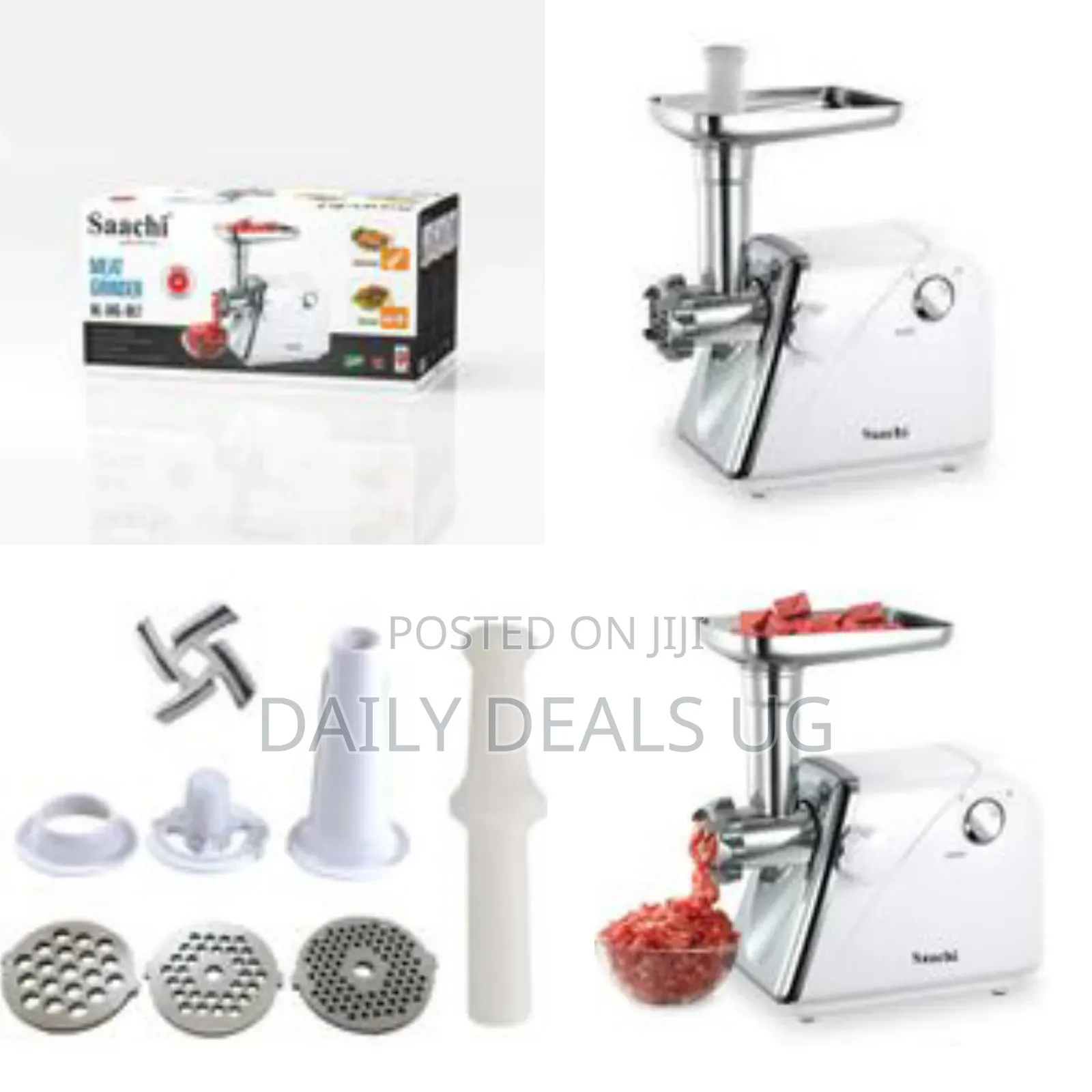 Saachi Meat Grinder With Powerful and Efficient Motor 2200 W- White