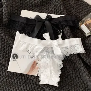 Lace Flowers Women's Underwear Hollow Bow Panties Thong G String