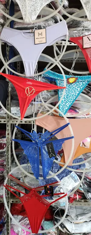 Women's Panties - Red Lace Big Bow Thongs