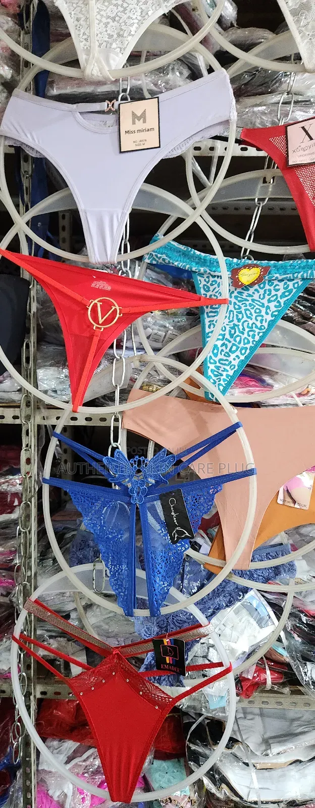 Women's Panties - Red Lace Big Bow Thongs