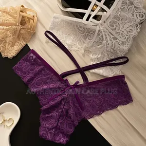 Shop Women's Panties - Red Lace Big Bow Thongs