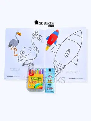 Children's Fun Coloring Books With Pack of Colors