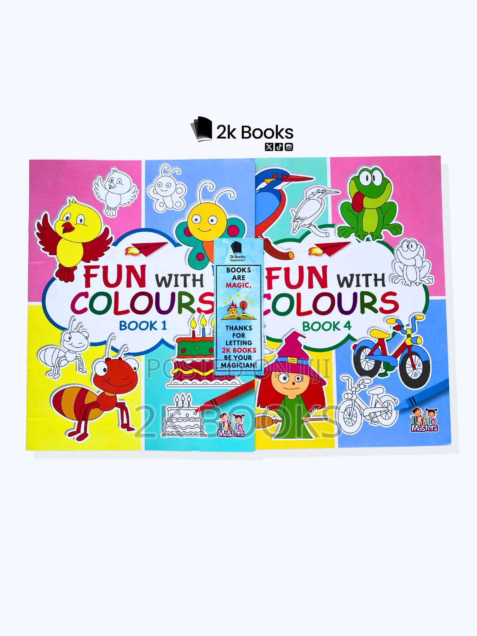 Children's Fun Coloring Books With Pack of Colors