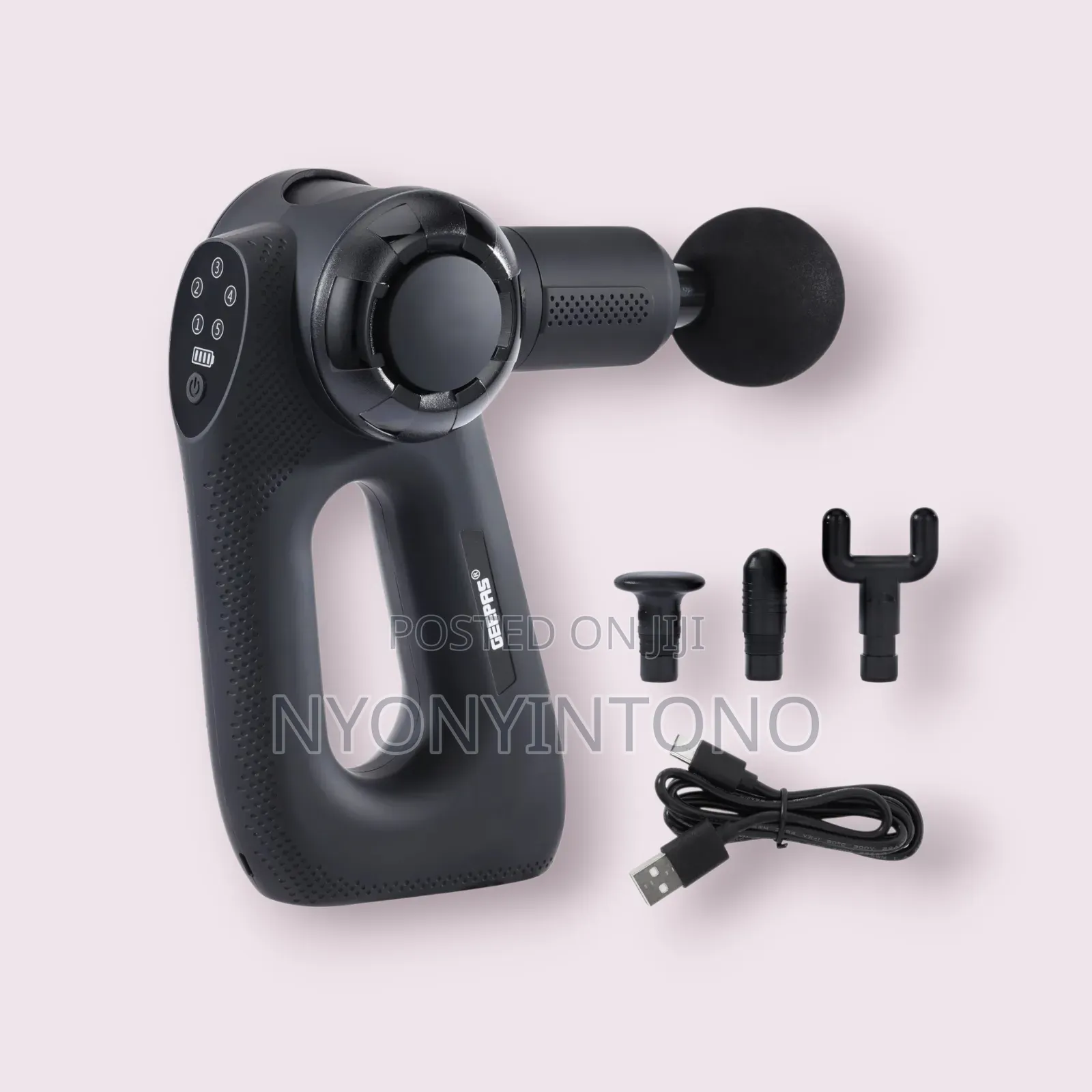 Geepas 4 In 1 5speed Powerful Rechargeable Massage Gun Gm86092 Uk