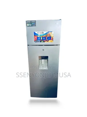 Chiq 270l Double Door Refrigerator – Silver | Water Dispenser.