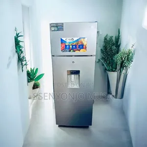Chiq 270l Double Door Refrigerator – Silver | Water Dispenser.