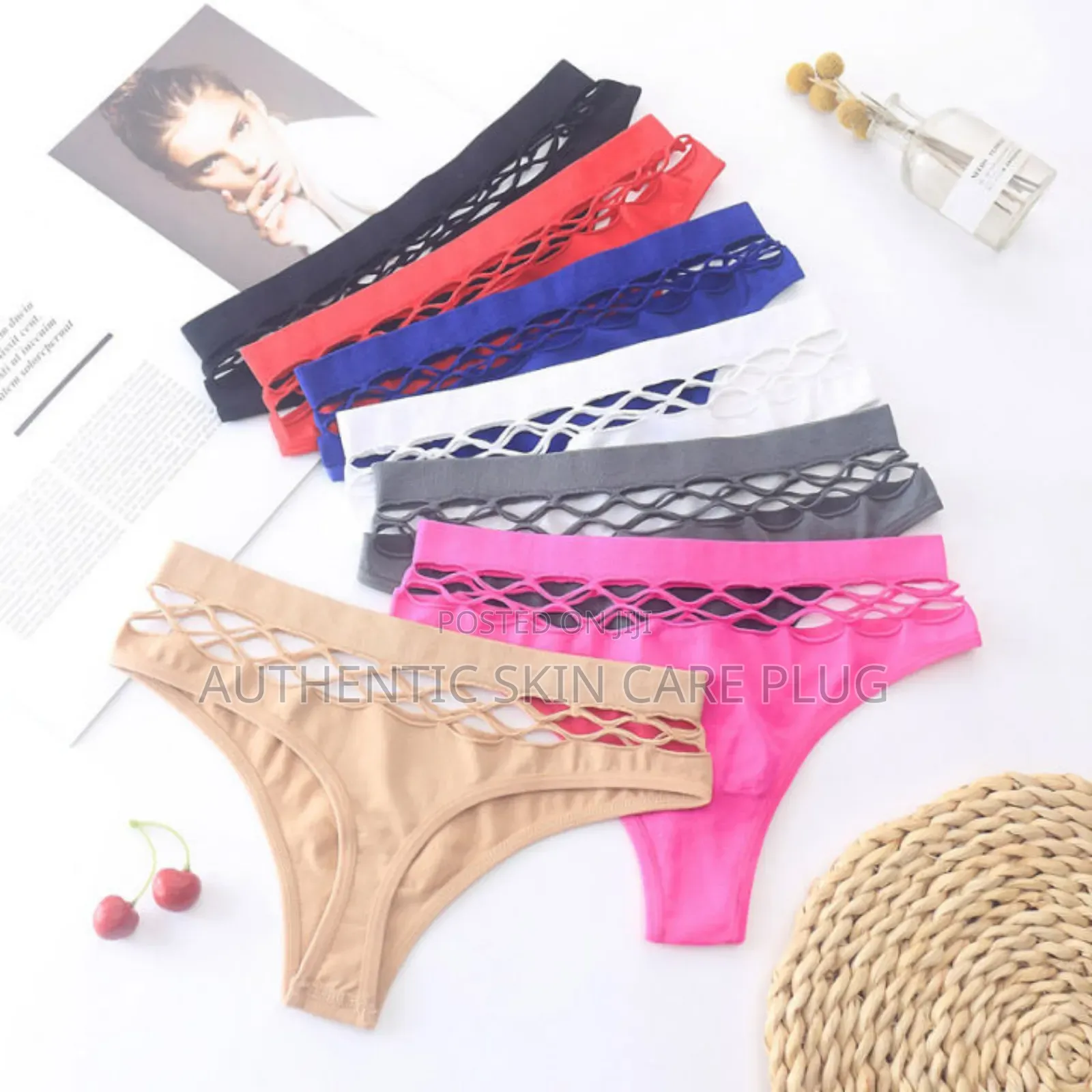 5set Women Thong Panties Waistline Underwear