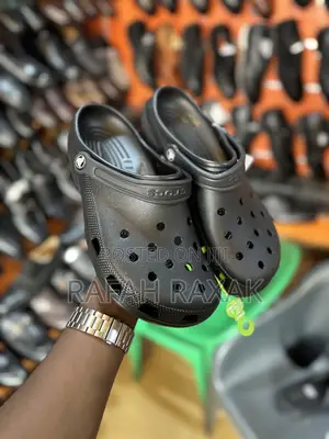 Original Men’S Black Rubber Crocs Classic Clogs