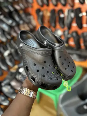 Original Men’S Black Rubber Crocs Classic Clogs