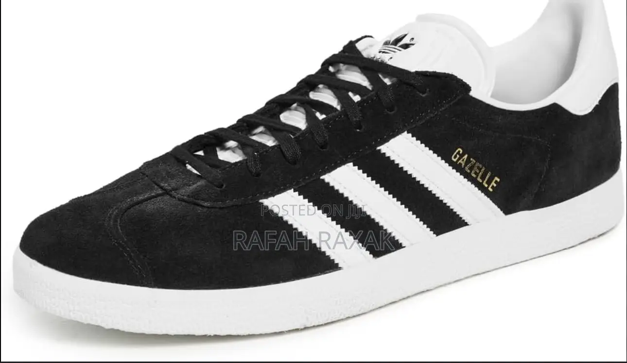 Original Black/White Suede Adidas Gazelle Sneakers