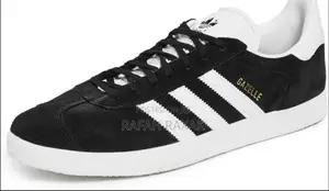 Original Black/White Suede Adidas Gazelle Sneakers