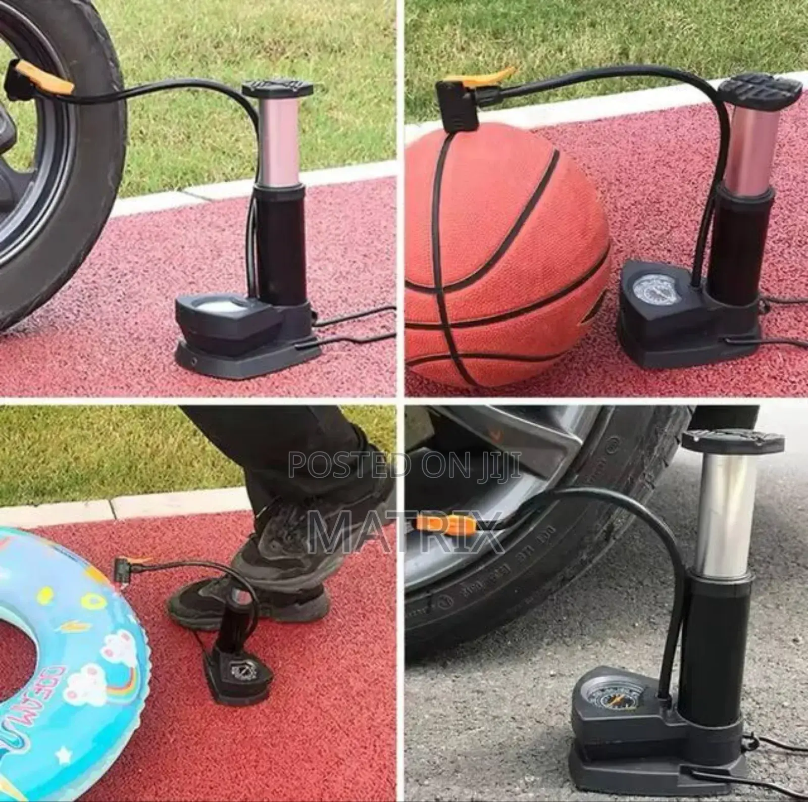 Foot Activated Floor Pump With Gauge Bicycle Air Pump