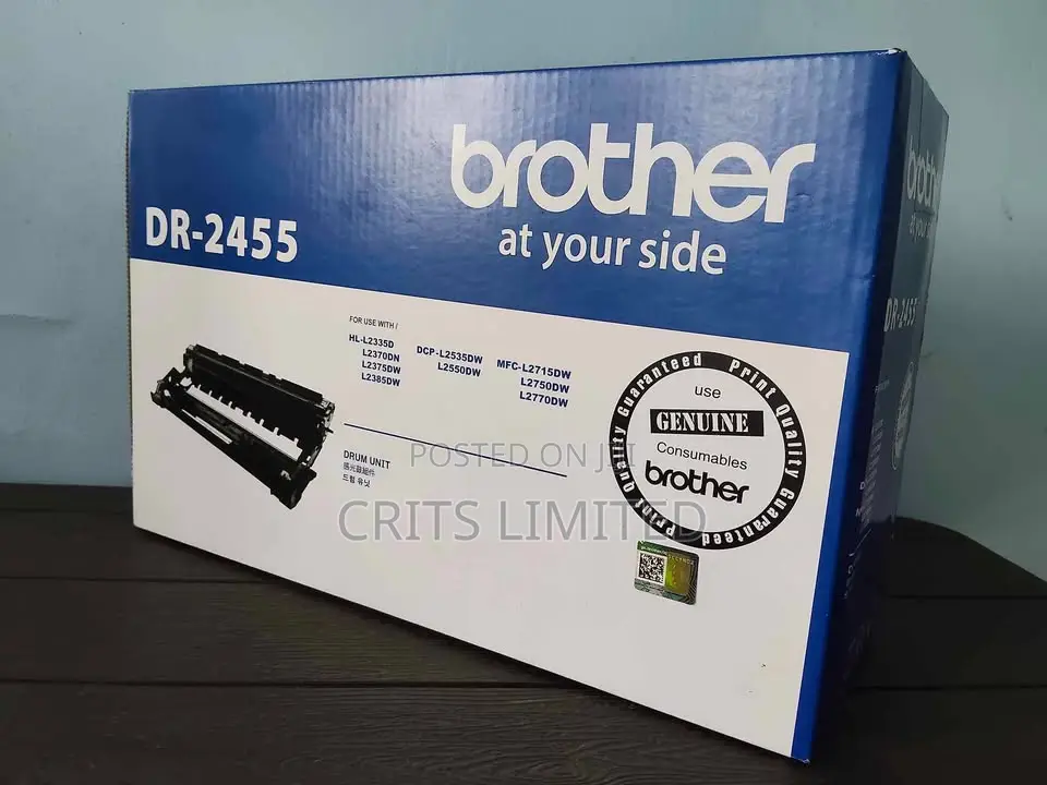 Brother Dr-2455 Genuine Monochrome Drum Unit Black