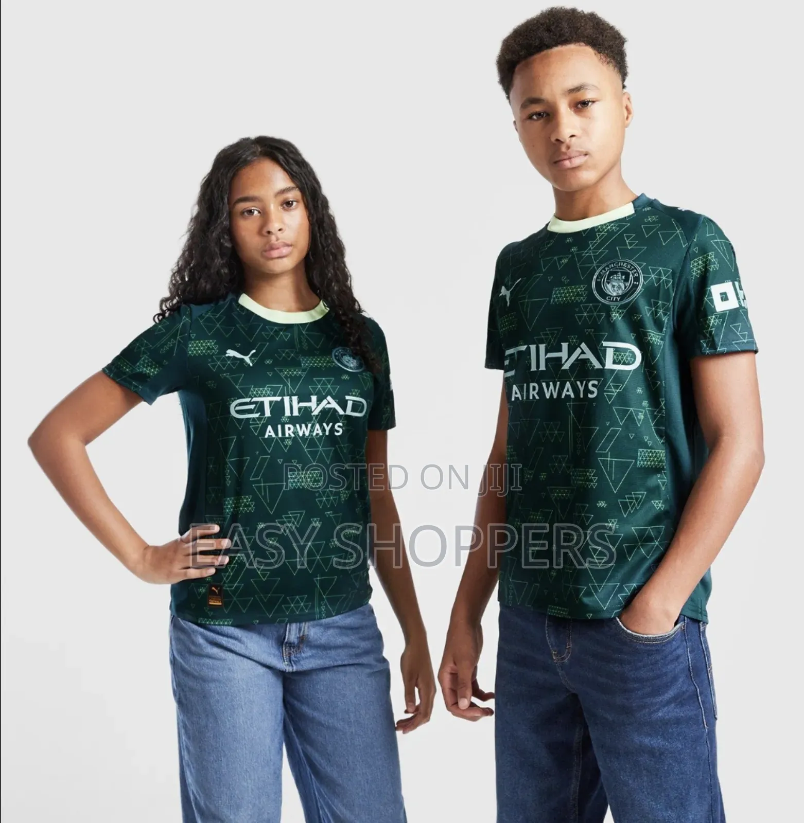 Puma Manchester City Fc 25/26 Fourth Jersey for Men in Green Terrain.
