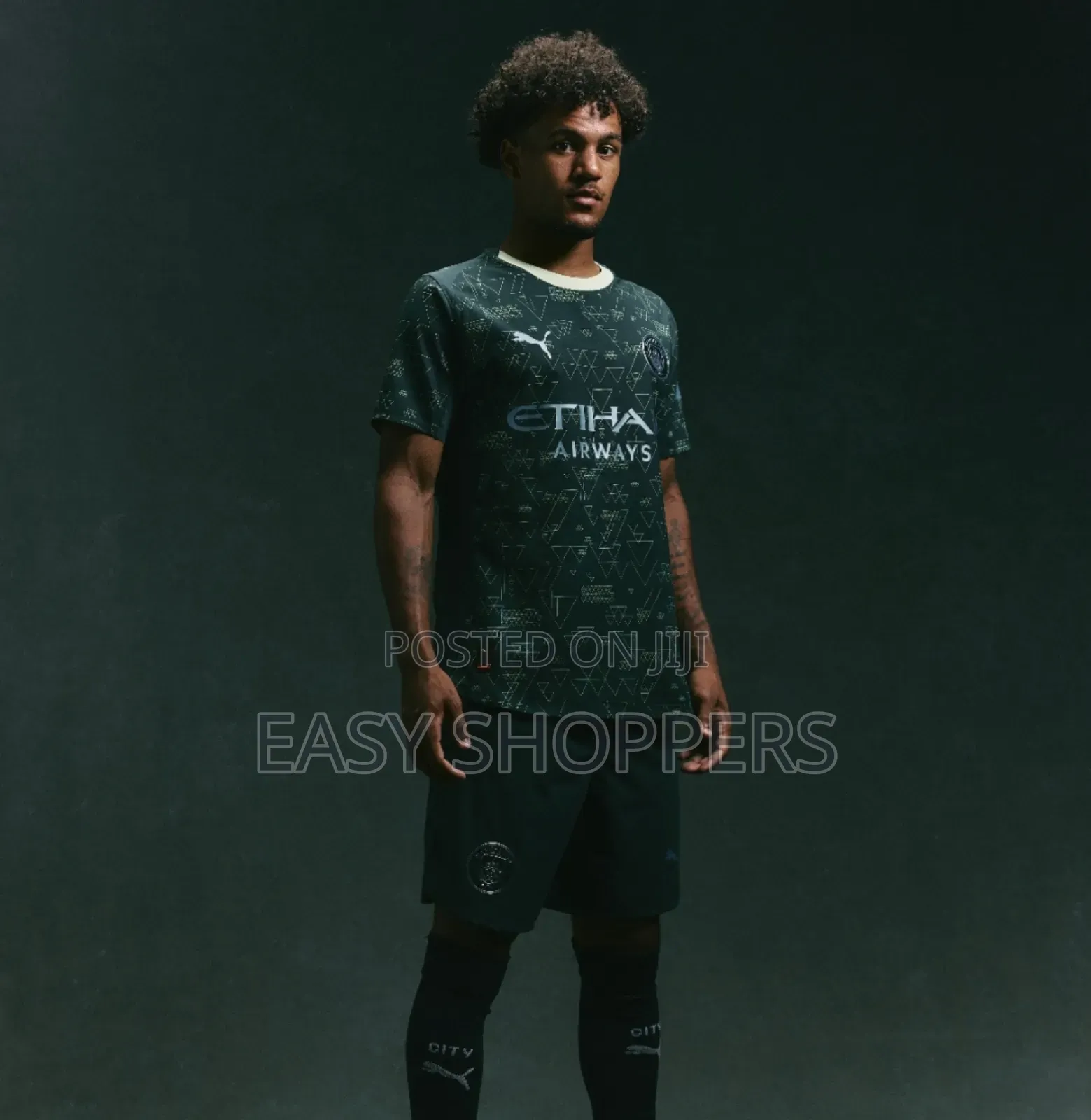 Puma Manchester City Fc 25/26 Fourth Jersey for Men in Green Terrain.